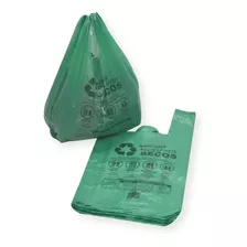 Kit 02pct Sacola Verde Plastico 48x55 C/500cada Prefeitura 