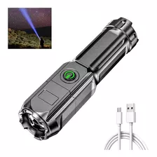 Linterna Led Shark Impermeable Zoom 3 Niveles Recargable