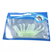 Pack 10 Señuelos Suaves Fluorescente Vinilo Con Anzuelo 6cm