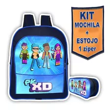 Kit Mochila Escolar Estojo Pkxd 1zp