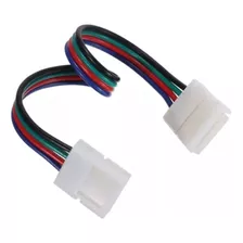 Conector Adaptador Con Cables Para Tira Led Rgb Pack X10