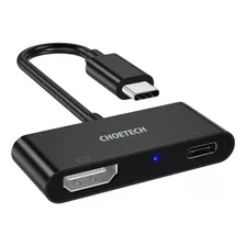 Adaptador Usb-c A Hdmi 4k Con Puerto Carga Para Macbook 