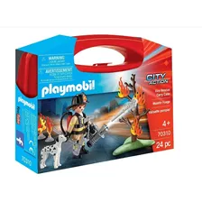 Playmobil Bombero Con Dalmata