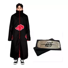 Kit Capa Da Akatsuki + Bandana Konoha Renegado Naruto