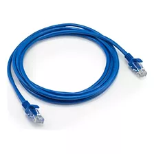 Kit 10x Cabos Rede Patch Cord Cat5e 1,5m Azul Rj45