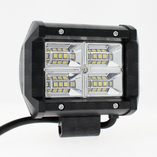 Faro 12 Led Dually Con Estrobo Auto Moto Jeep Pvc Bicolor F1 Foto 4