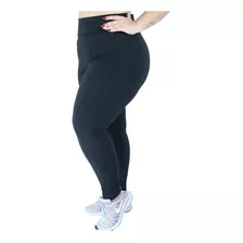 Legging Montaria Plus Size Detalhe Suplex Flanelada Cós Alt 