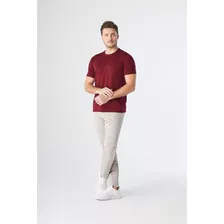 T Shirt Pima Mc Algodão Com Elastano - Bordo