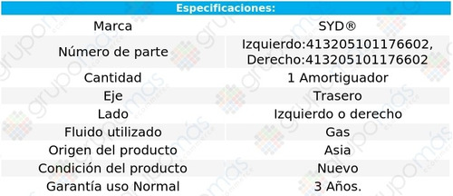 1 Amortiguador Gas Tra Der O Izq Renault Kangoo 04-19 Syd Foto 2