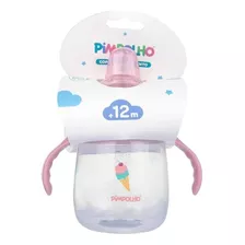 Copo De Treinamento Pimpolho Antivazamento 360ml Cor Rosa