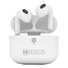 Fone Bluetooth 5.0 Branco Sem Fio Hrebos Hs-504