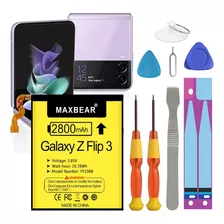  Maxbear Galaxy Z Flip 3 Batería (actualizada) 2800mah 3.85v