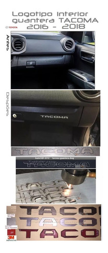Letras Logotipo Guantera Toyota Tacoma 2016 - 2023 Foto 7