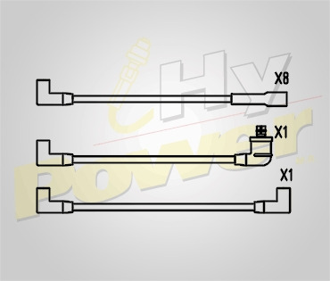 Jgo Cables Buja Silicon Para Ford Serie E Vans 5.8l 8c 1984 Foto 2