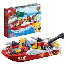 Set De Construcción Barco De Bomberos Banbao 7105 De 62