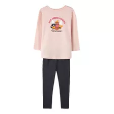 Conjunto Infantil Menina Longo Estampado Toddler 