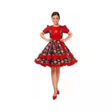 Vestido Huasa Chinita Floreado Fiestas Patrias Folklore 