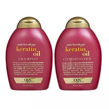 Ogx Shampoo + Acondicionador Antirotura Keratin Oil 385ml