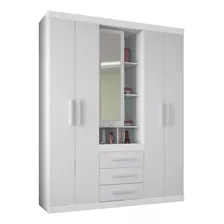 Guarda Roupa 5 Portas E 3 Gavetas Havana Star 5.3 Branco -