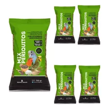 Alimento Para Pericos Mix Periquitos 750g Mezcla X5 Unidades