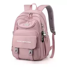 Mochila Sólida Coreana Impermeable Grande Para Mujer