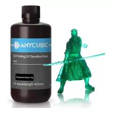 Resina Uv Impresora 3d Anycubic 1000g Verde Transparente