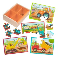 B. Toys - Pack O' Puzzles - Camiones - Juego De Rompecabezas