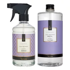 Kit Água Perfumada De Lavanda 500ml + Refil 1l - Via Aroma