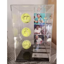 3 Bolinhas Tênis Autografadas- Guga - Agassi - Sampras 