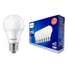 Paquete 8 Piezas Foco Philips 8w (60w) Led Luz Fria 6500k