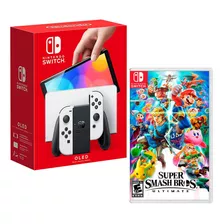 Consola Nintendo Switch Oled Blanco + Super Smash Bros