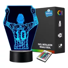 Lámpara Led Messi Fútbol Decoración Regalo Holograma
