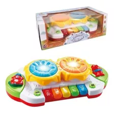 Brinquedo Infantil Piano Tambor Musical Teclado Educativo G