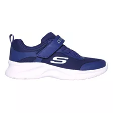 Tenis Skechers 303552lnvy Dynamatic Niña Color Azul Diseño De La Tela Liso Talla 19 Mx