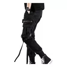 Cintos De Rua Bolsos Joggers Carga Masculina Harem Panta