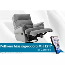 Poltrona Reclinável C/massagem Mh 1217 Two Way Cinza-herval