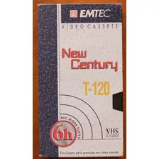 Vhs Usado Fita De Video Emtec New Century T120