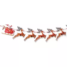 9 Pcs Banderines De Papel De Navidad Banderines De Sant...