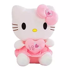 Pelúcia Hello Kitty Com Coração 20cm Linda Com Laço