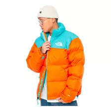 Jaqueta The North Face 1996 Nuptse Retro 700 Laranja E Azul