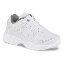 Zapatos Colegial 10 New Blanco Para Niño Y Niña Croydon