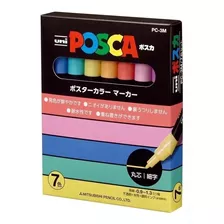 Lapices Posca 7 Colores Pastel 3m 