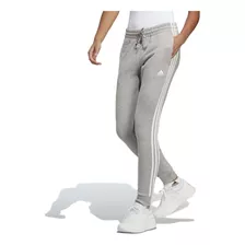 Calça adidas 3 Stripes Com Punho - Cinza