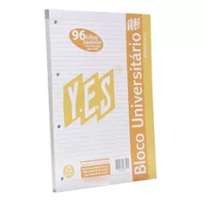 Bloco Universitário 96 Folhas A4 Premium Yes Gramatura 60/mg