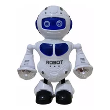 Robô Dançarino Inteligente Musical Com Luzes A Pilha Cor Branco