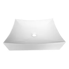 Lux Sany T230b Lavabo Cerámico Rectangular Blanco Brillante