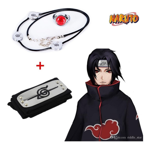 Set Cosplay Akatsuki - Itachi - Naruto Banda +anillo+collar