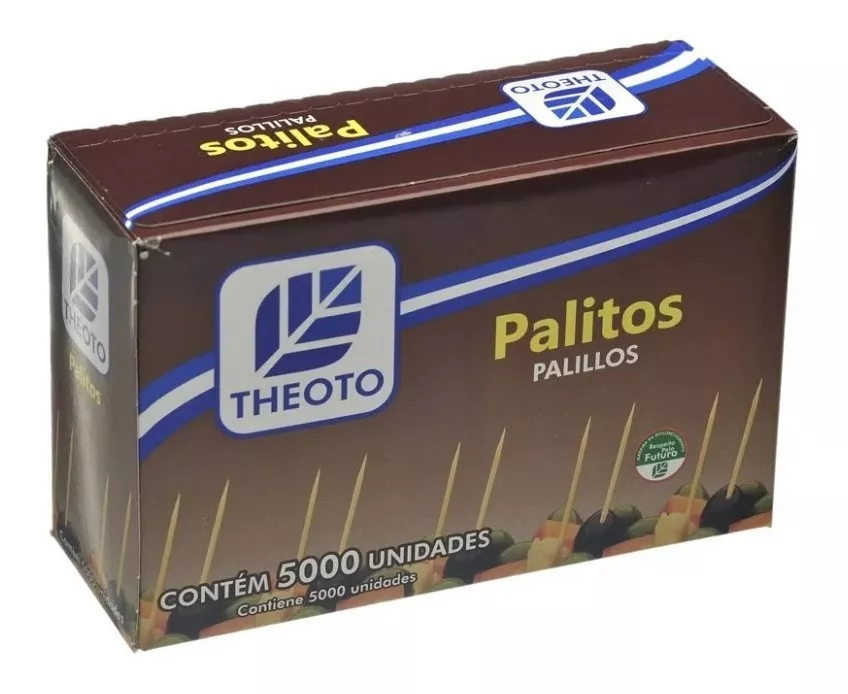 Palito De Dentes 5.000 Unidades Soltas De Madeira Theoto