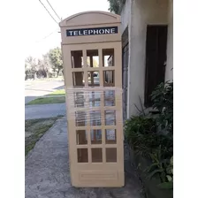 Cabina Telefónica Inglesa Sin Pintar225 X 80 X 80 Con Cartel