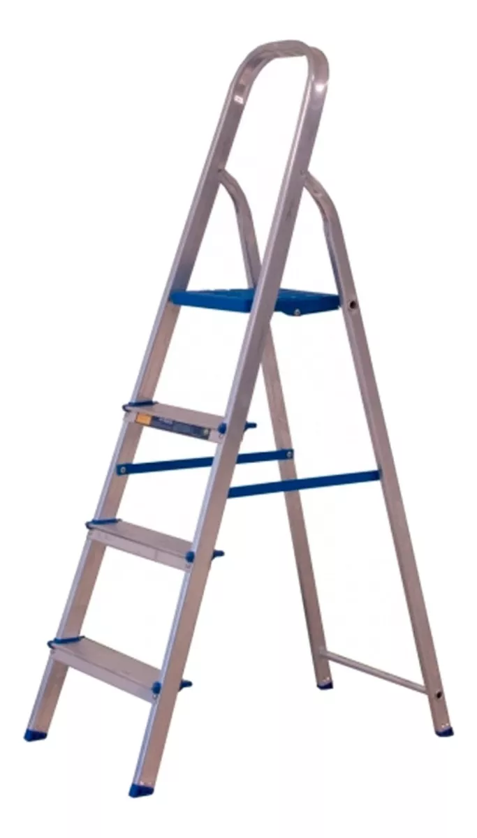 Escada De Alumínio, Polipropileno Tesoura Alumasa 960520 Prata/azul